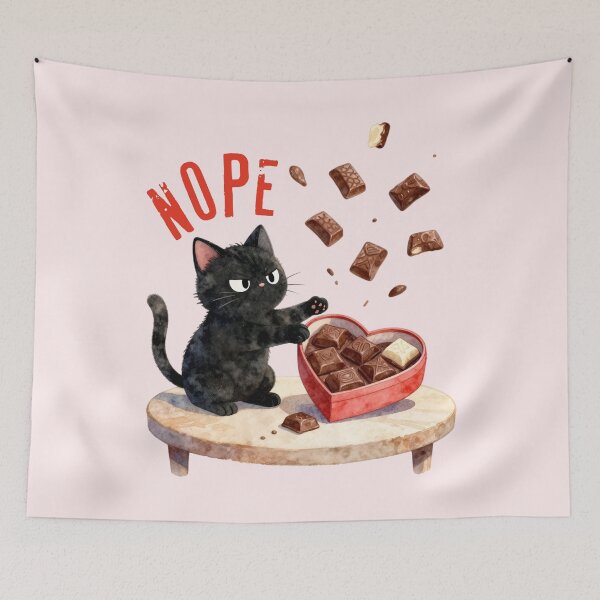Item preview, Anti Valentine Black Cat designed and sold by chillaxcats.