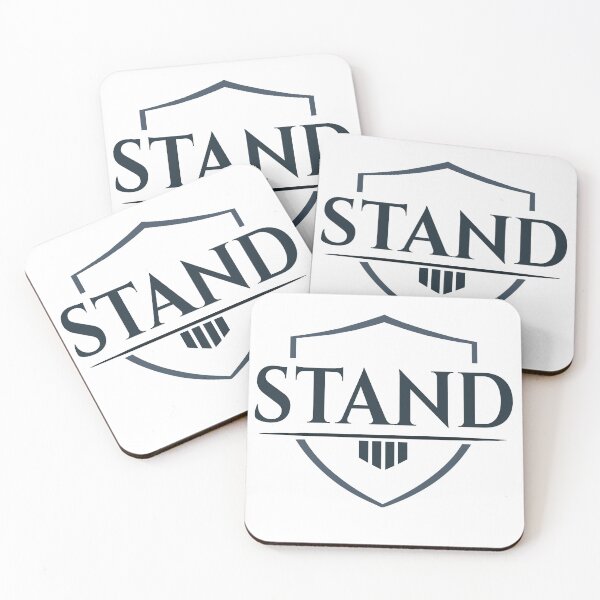 Item preview, Stand Firm Shield Minimalist Christian Typography Art designed and sold by FunFitLife Studio.