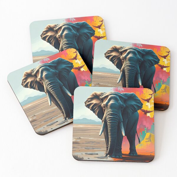 Item preview, Majestic Elephant in Colorful Landscape designed and sold by cuprum.