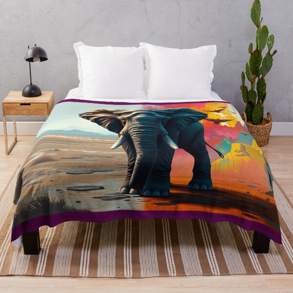 Item preview, Majestic Elephant in Colorful Landscape designed and sold by cuprum.