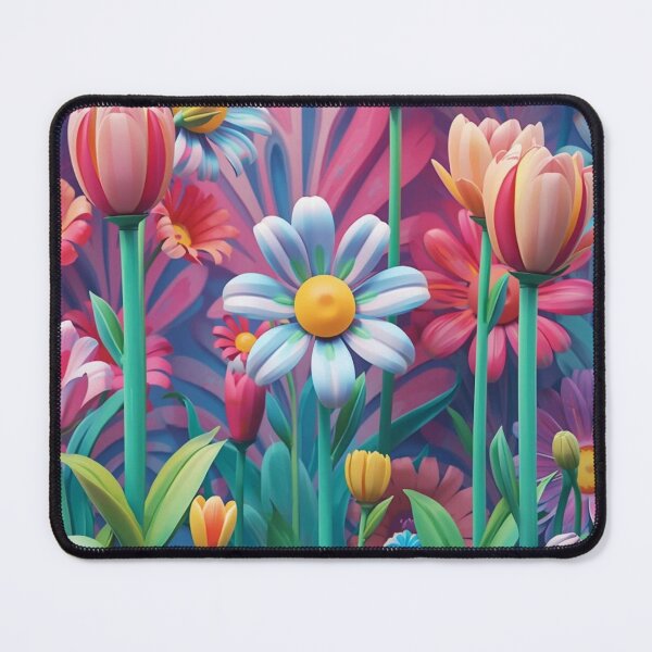 Item preview, Vibrant Dreamy Floral Garden - Colorful Pastel Maximalist Flowers designed and sold by HuzzyPrints.