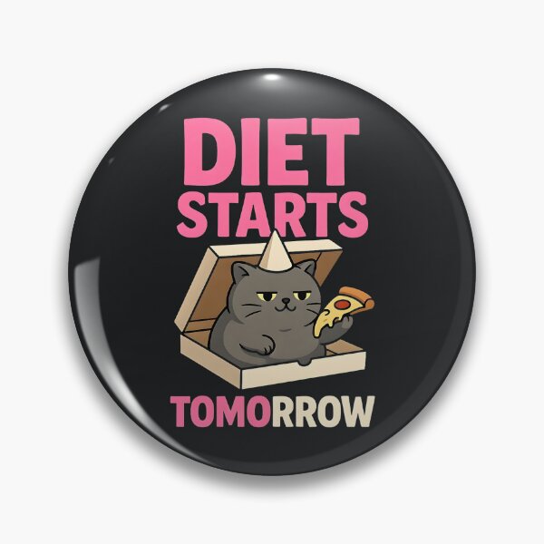 Item preview, Diet Starts Tomorrow – Funny Lazy Cat Humor designed and sold by Taans-Creation.