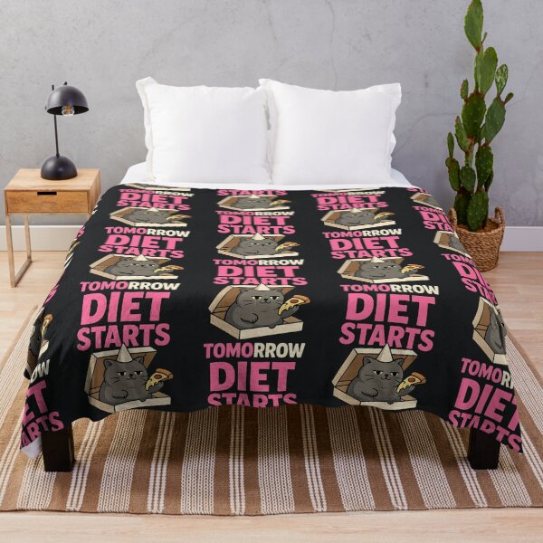 Item preview, Diet Starts Tomorrow – Funny Lazy Cat Humor designed and sold by Taans-Creation.