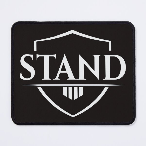Item preview, Stand Firm Shield Minimalist Christian Typography Art designed and sold by FunFitLife Studio.