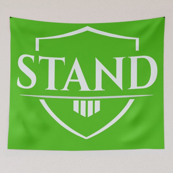 Item preview, Stand Firm Shield Minimalist Christian Typography Art designed and sold by FunFitLife Studio.