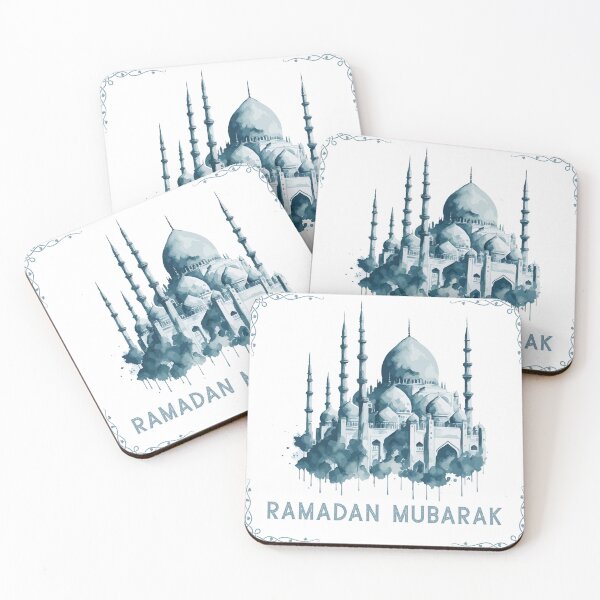 Item preview, Ramadan Mubarak Islamic Calligraphy Design | Muslim Holy Month Art designed and sold by PixelWaveBD.