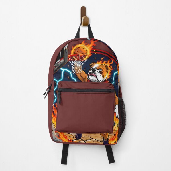 Item preview, Bulldog Slam Dunk - Fire and Lightning Basketball Art designed and sold by Culture Atlas .