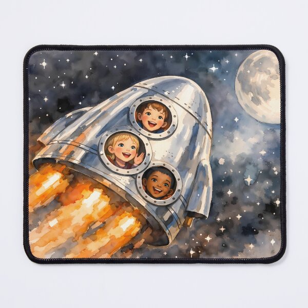 Item preview, Children in a Rocketship Adventure designed and sold by cuprum.