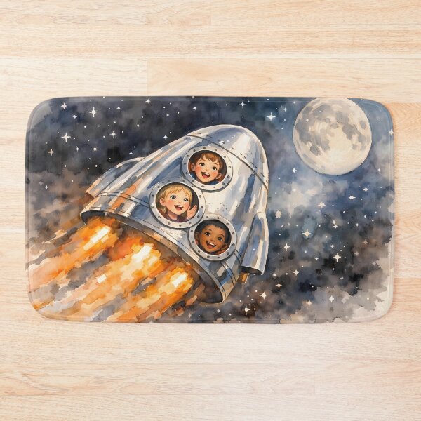 Item preview, Children in a Rocketship Adventure designed and sold by cuprum.