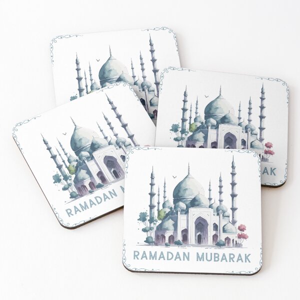 Item preview, Ramadan Mubarak Islamic Calligraphy Wall Art & Gift Design designed and sold by PixelWaveBD.