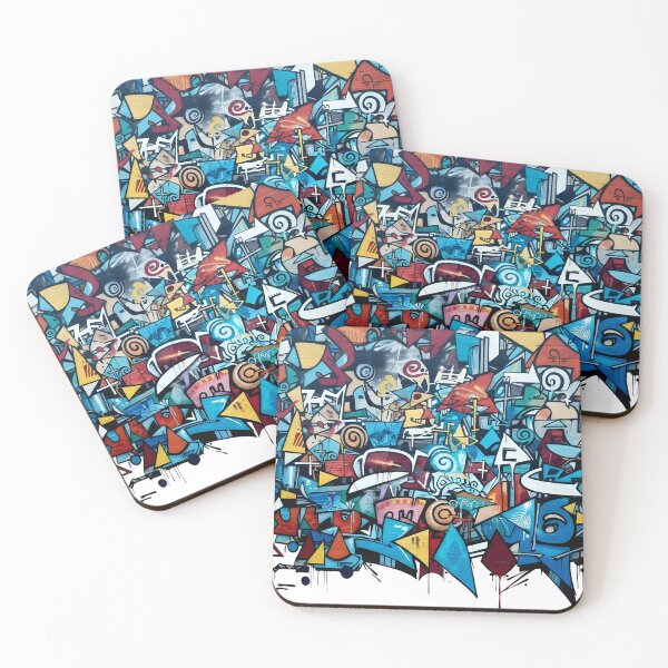 Item preview, Urban Chaos: Abstract Geometric Graffiti Mural designed and sold by ifundesign.