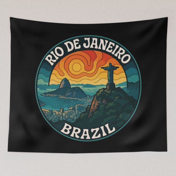Item preview, Rio De Janeiro Brazil Trippy Art Travel designed and sold by TomFrontierArt.