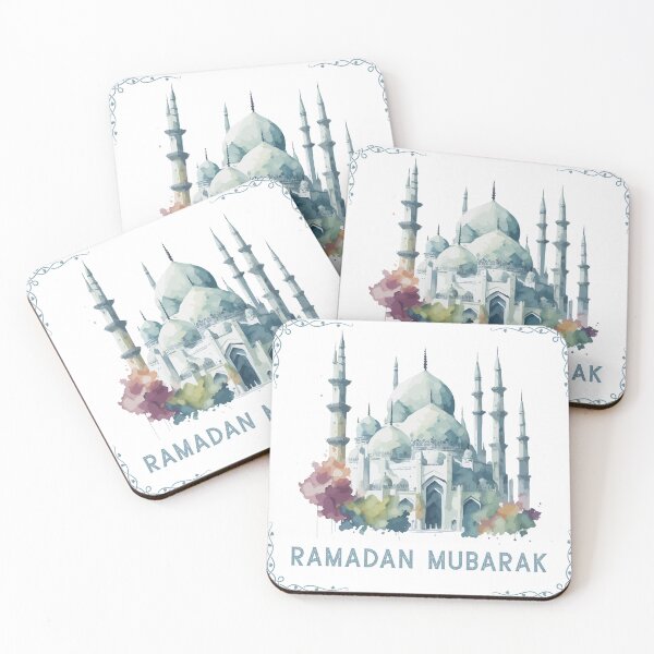 Item preview, Ramadan Mubarak Islamic Calligraphy Design for Muslim Decor & Gifts designed and sold by PixelWaveBD.