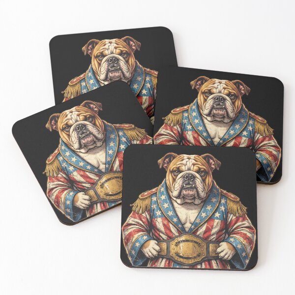 Item preview, American Wrestling Champion Bulldog -  American Nightmare  Gold Belt designed and sold by The Grumpy Pet Club.