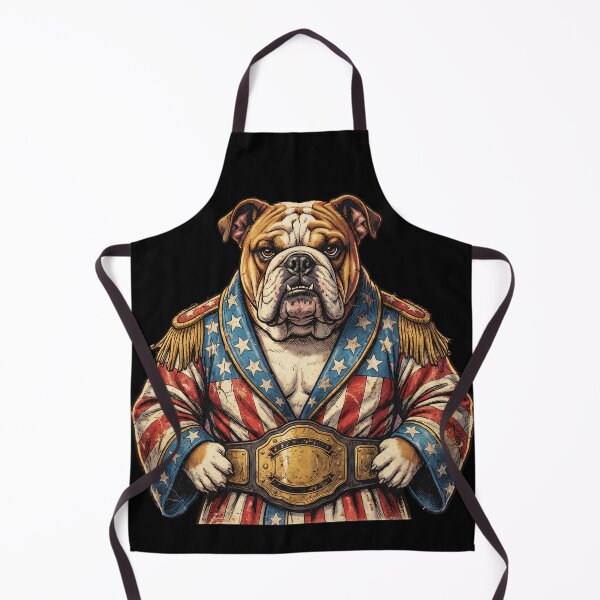 Item preview, American Wrestling Champion Bulldog - American Nightmare Gold Belt designed and sold by The Grumpy Pet Club.