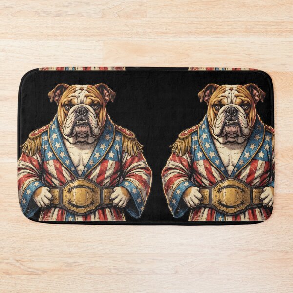 Item preview, American Wrestling Champion Bulldog -  American Nightmare  Gold Belt designed and sold by The Grumpy Pet Club.
