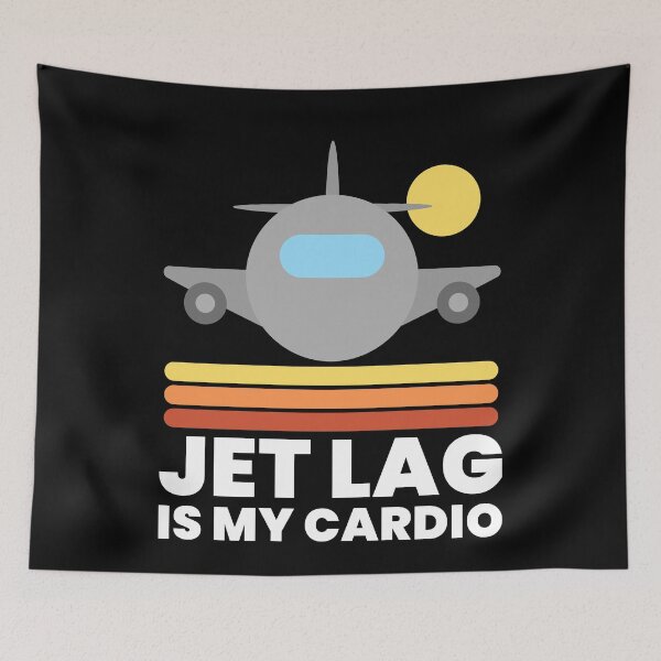 Item preview, Jet Lag Is My Cardio - Funny Travel Humor designed and sold by Shape Snip Studio.