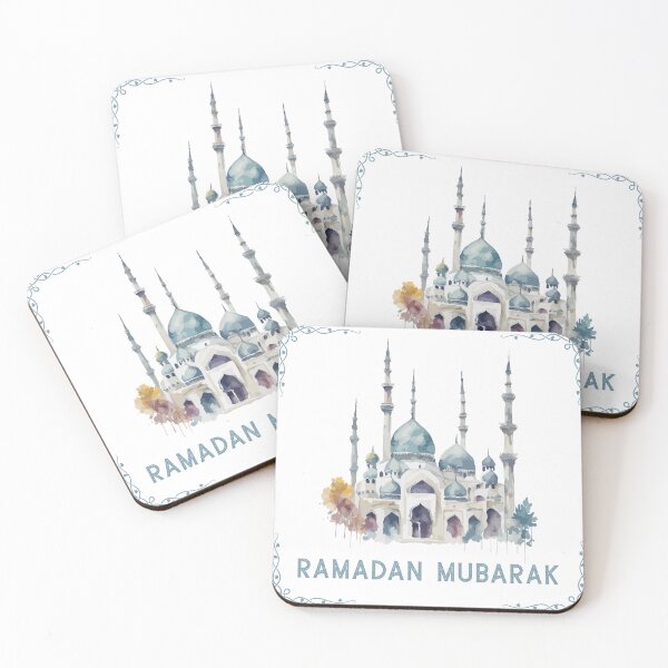 Item preview, Ramadan Mubarak Islamic Calligraphy Design for Muslim Home Decor & Gifts designed and sold by PixelWaveBD.
