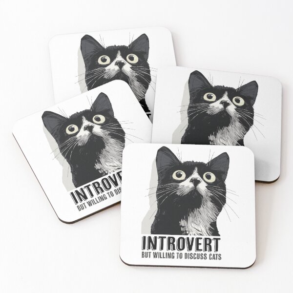 Item preview, Introvert but willing to discuss cats designed and sold by giggletshirts.