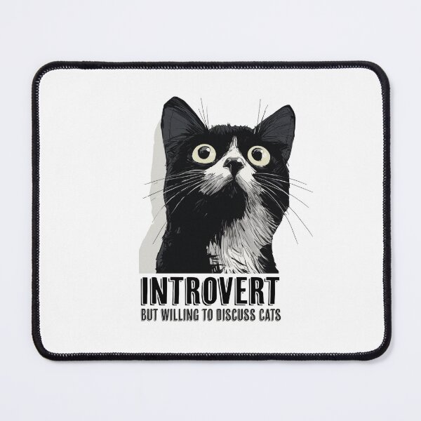 Item preview, Introvert but willing to discuss cats designed and sold by giggletshirts.