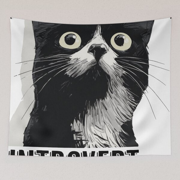 Item preview, Introvert but willing to discuss cats designed and sold by giggletshirts.