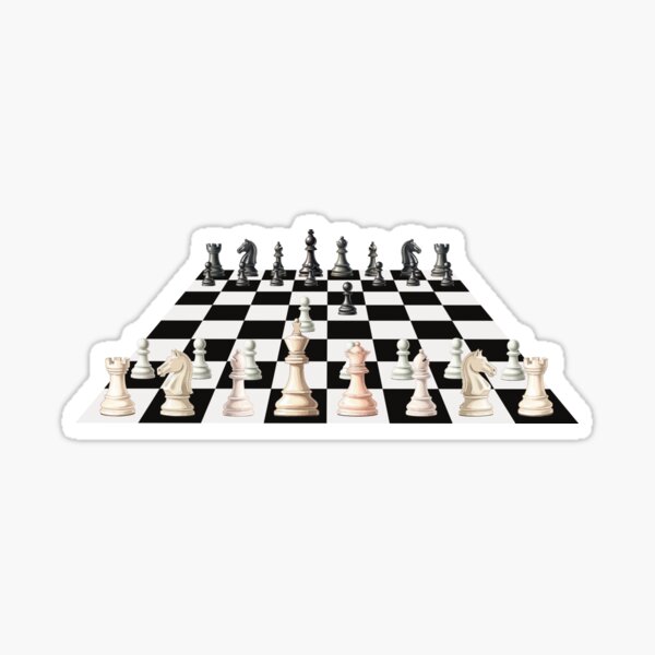 Autocollant Plateau Echecs Position Depart | Sticker Vinyl 32 Pieces