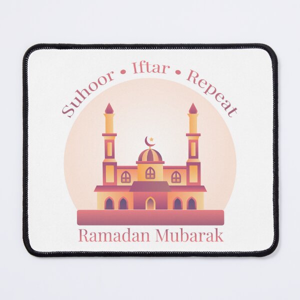 Item preview, Suhoor Iftar Repeat Ramadan Mubarak Mosque Illustration Islamic Design designed and sold by PixelWaveBD.