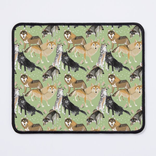 Item preview, Winter Wolf pattern in light green designed and sold by belettelepink.