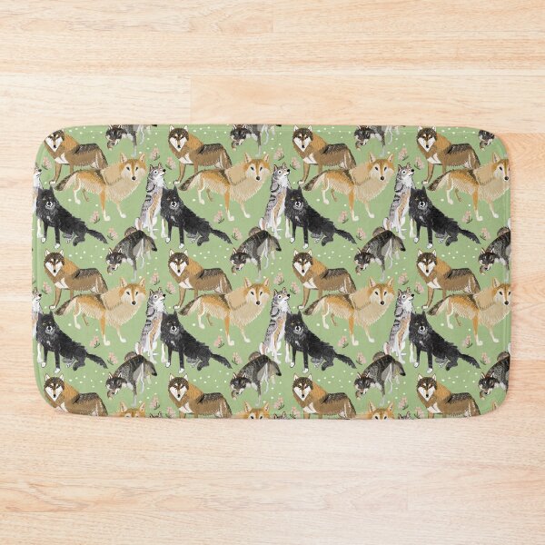 Item preview, Winter Wolf pattern in light green designed and sold by belettelepink.