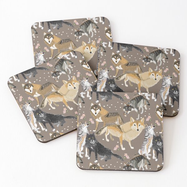 Item preview, Wolf pattern in tobacco color designed and sold by belettelepink.