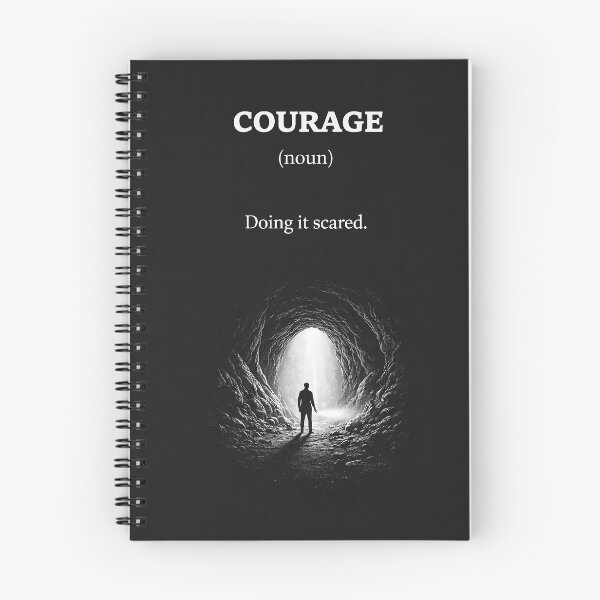 Item preview, Courage Motivation Quote – Doing It Scared | Minimalist Fearless Art designed and sold by Orbit&Ink.