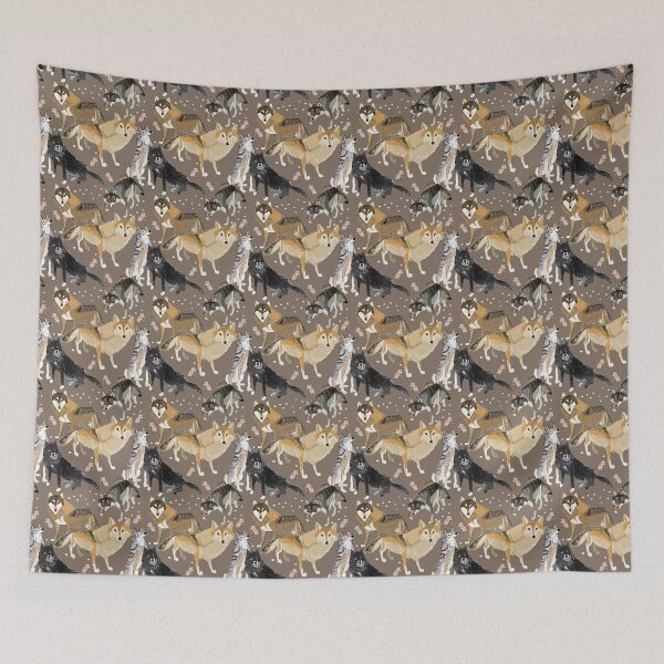Item preview, Wolf pattern in tobacco color designed and sold by belettelepink.