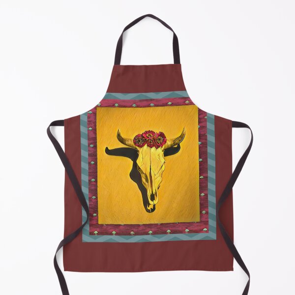 Item preview, Skull, Red Flowers and Textile  designed and sold by oh-bi-me.