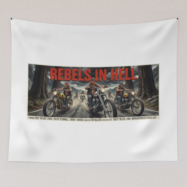 Item preview, MOVIE POSTER REBELS IN HELL 1969 designed and sold by VERYOLDROAD BY AXTON BROWNING .