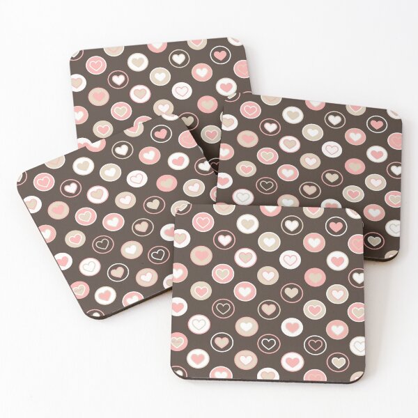 Item preview, Sweet Pastel Hearts - Retro Polka Dot Pattern designed and sold by Midnight Nebula.