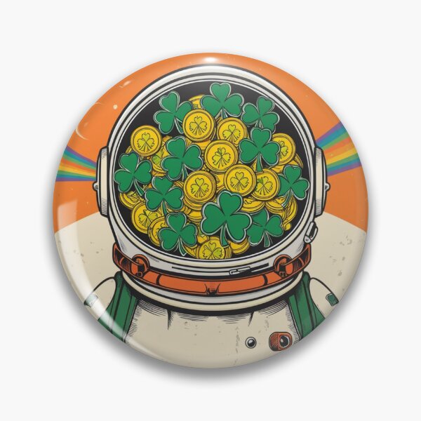 Item preview, Ilustración espacial del astronauta del trébol de la suerte designed and sold by PMTaurus.