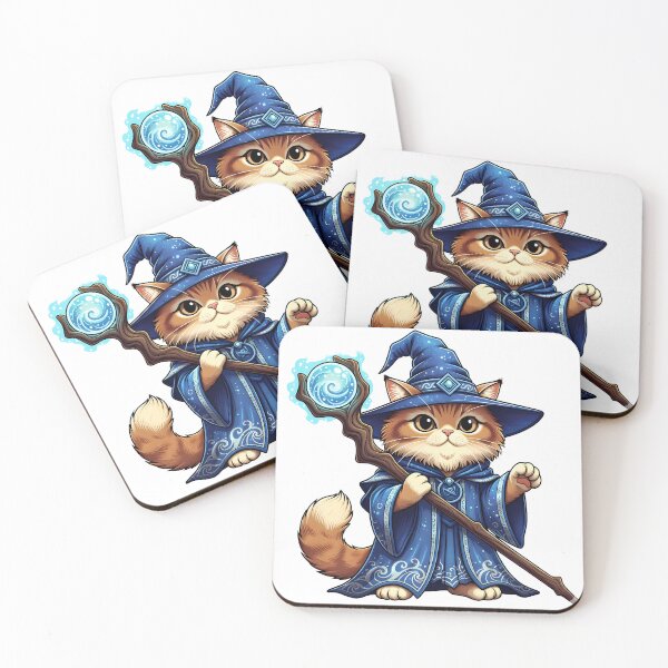 Item preview, Water Wizard Cat D&D Hydromancer Kawaii Fantasy Art designed and sold by MindfulAssets.