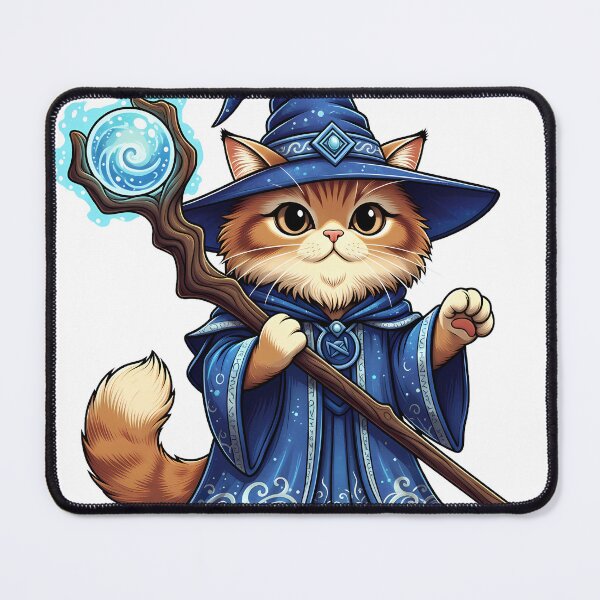 Item preview, Water Wizard Cat D&D Hydromancer Kawaii Fantasy Art designed and sold by MindfulAssets.