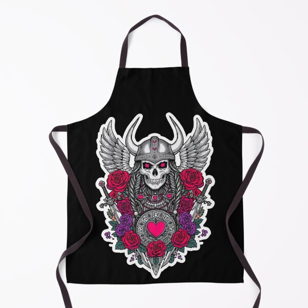 Item preview, Valkyrie Skull Love Warrior Wings and Roses designed and sold by Bone & Blade.