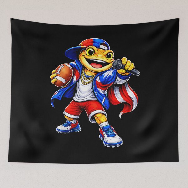 Item preview, Puerto Rico Kids Girl Flag Music Coqui Frog Funny Football  designed and sold by designerDop.