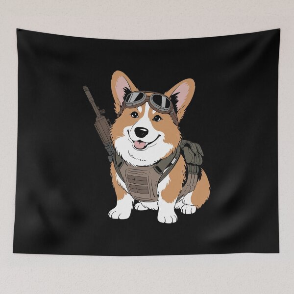 Item preview, Tactical Corgi Steampunk Warrior Dog Lovers  designed and sold by angolinnArt.
