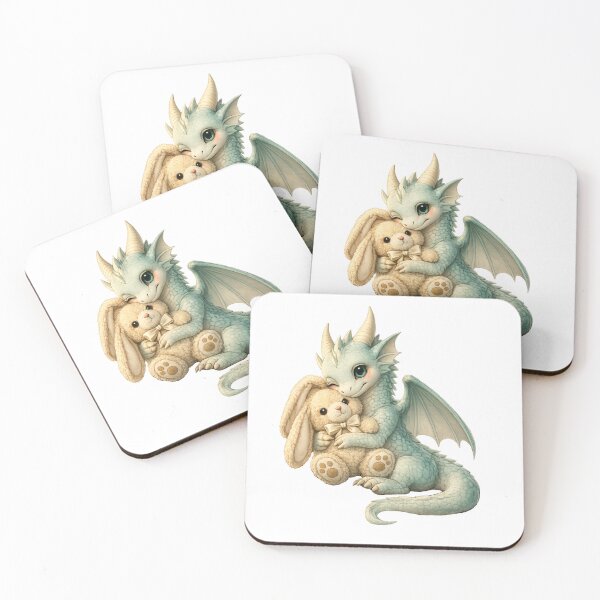 Item preview, Baby Dragon Hugging Bunny Plush designed and sold by Hatchling Hollow.