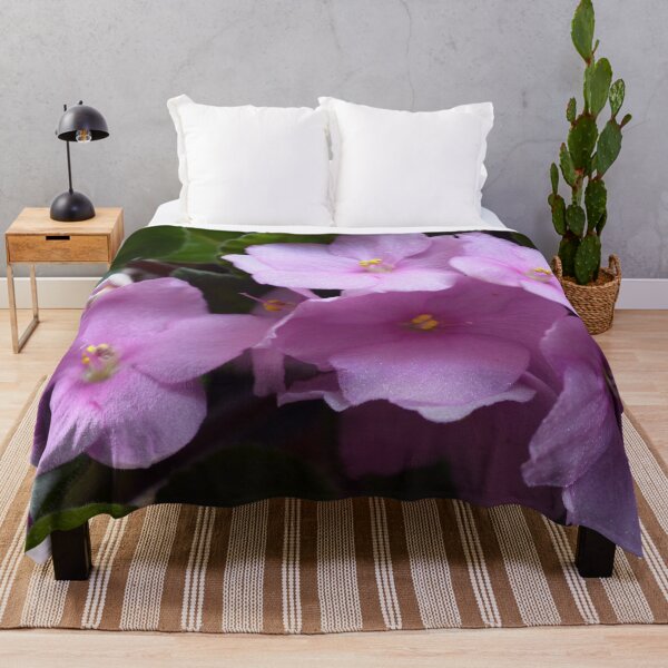 Item preview, African Violet Saintpaulia - Pink flowers designed and sold by Lily Rose Doodle.