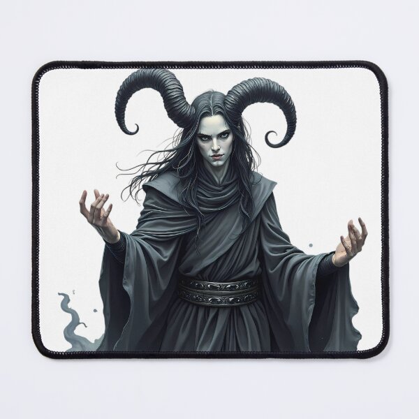 Item preview, The Horned Shadowcaster Fantasy Dark Art designed and sold by ART ATTACK ZONE.