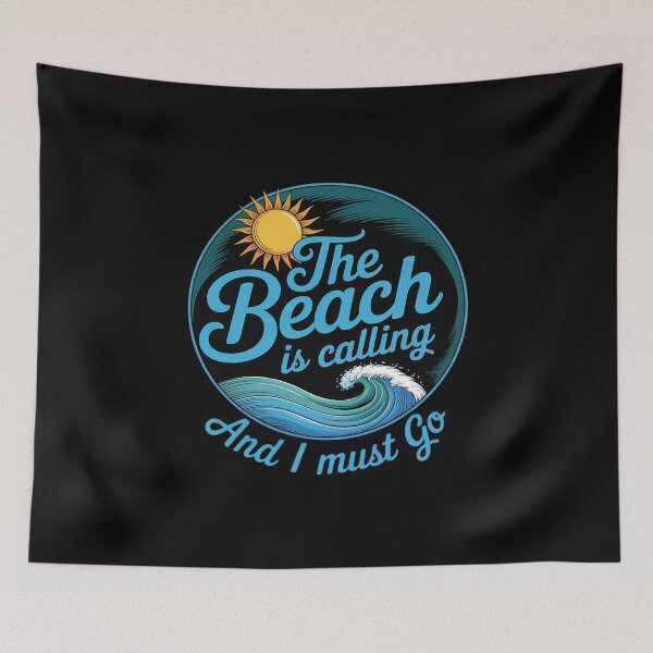 Item preview, The Beach is Calling and I Must Go Summer Fun Beach  designed and sold by joyouartArt.
