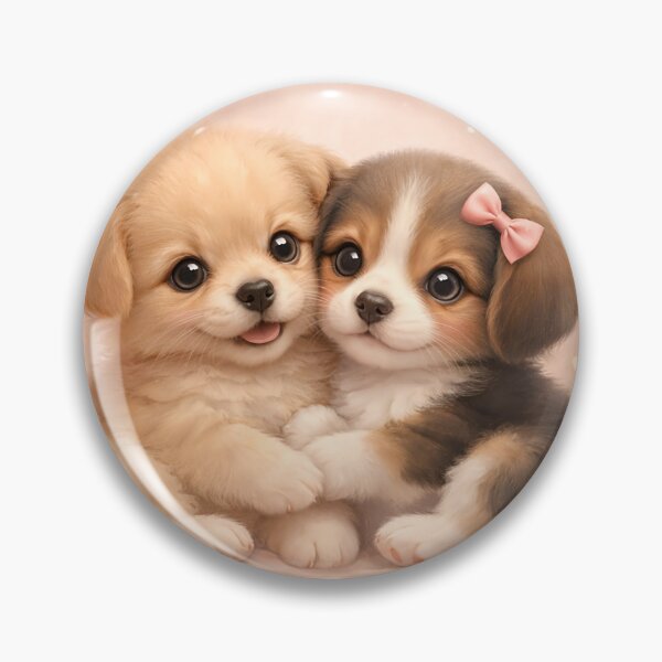 Item preview, Cute Puppy Cuddles - Adorable Golden and Brown Dogs Love designed and sold by Dreamy Armine Art.