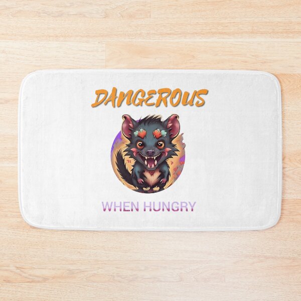 Item preview, DANGEROUS WHEN HUNGRY | Funny Tasmanian Devil Art | Cute but Fierce Animal Monster Graphic designed and sold by SergioMiklos.