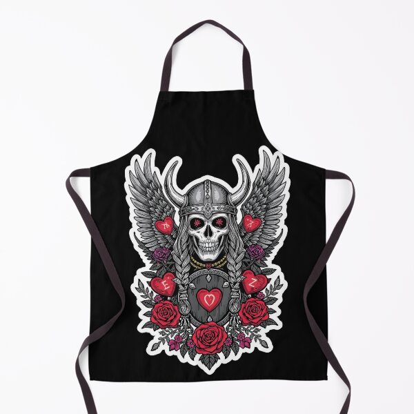 Item preview, Valkyrie Skull Love Warrior Wings and Roses designed and sold by Bone & Blade.