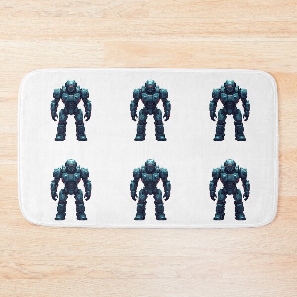 Item preview, Teal Sentinel Armored Mech Unit Robot Cyborg designed and sold by ART ATTACK ZONE.