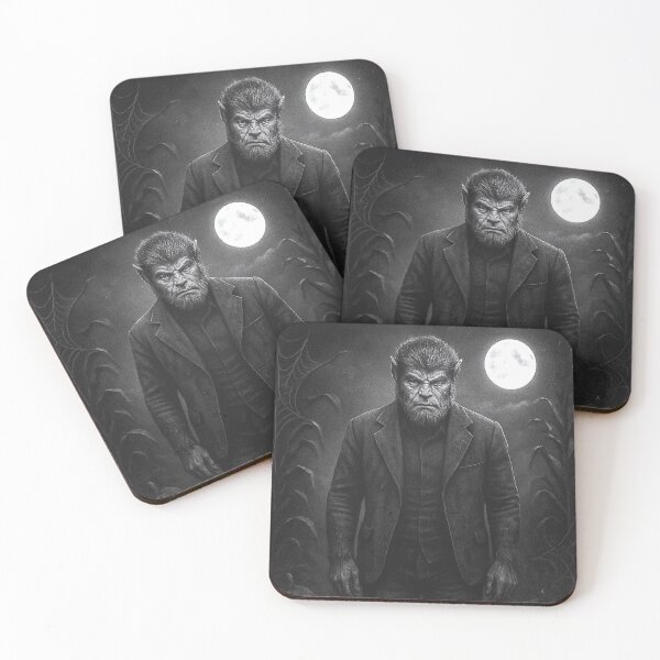 Item preview, Wolfman Full Moon Halloween Portrait – Absurd Cult Co. designed and sold by Absurd Cult Co..